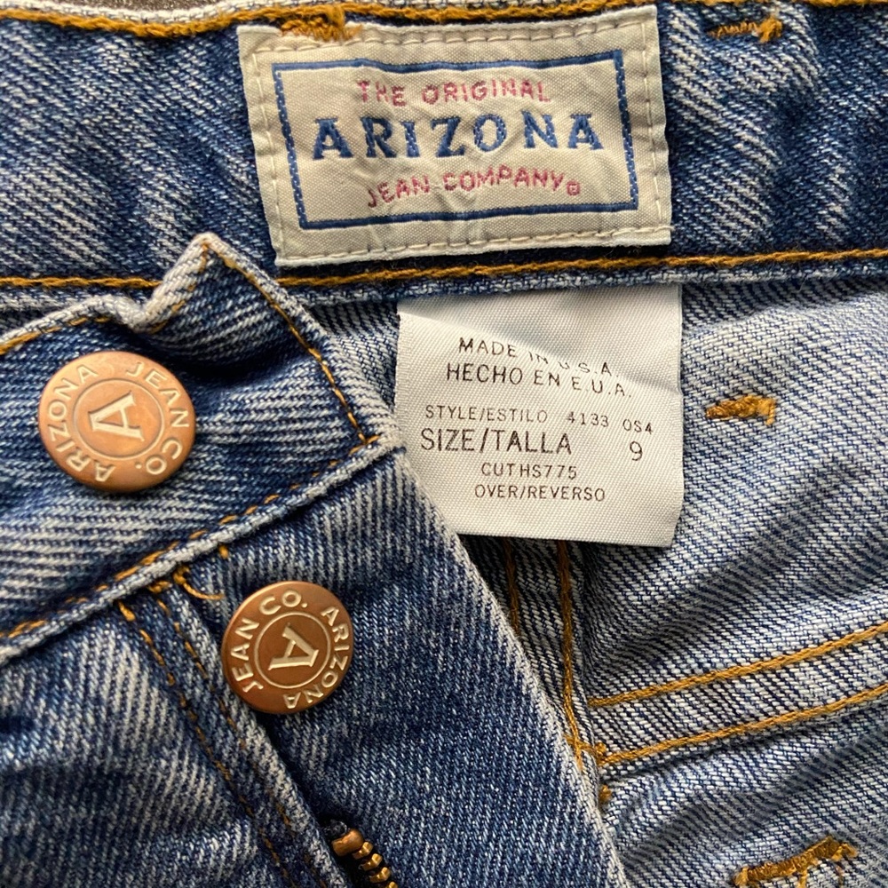 Distressed jean shorts
